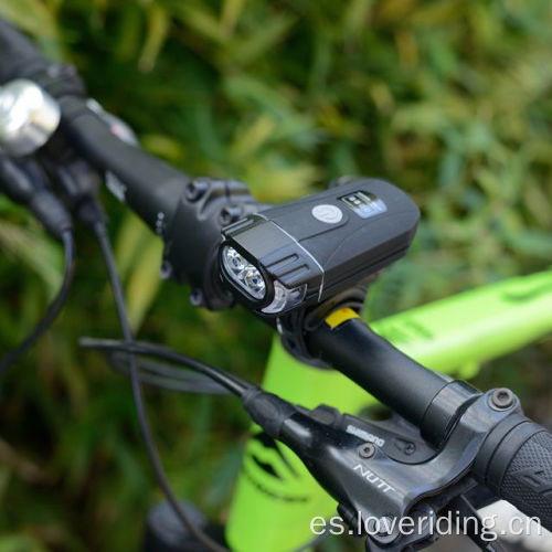 Luz delantera de la bicicleta LED recargable USB